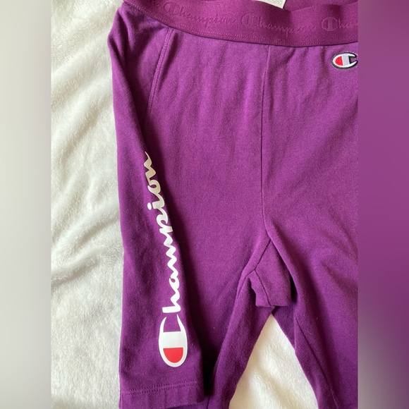 Women’s champion purple biker shorts & crop tank top set - Picture 15 of 16